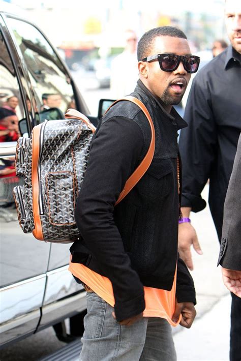 goyard side bag rapper|kanye west goyard bag.